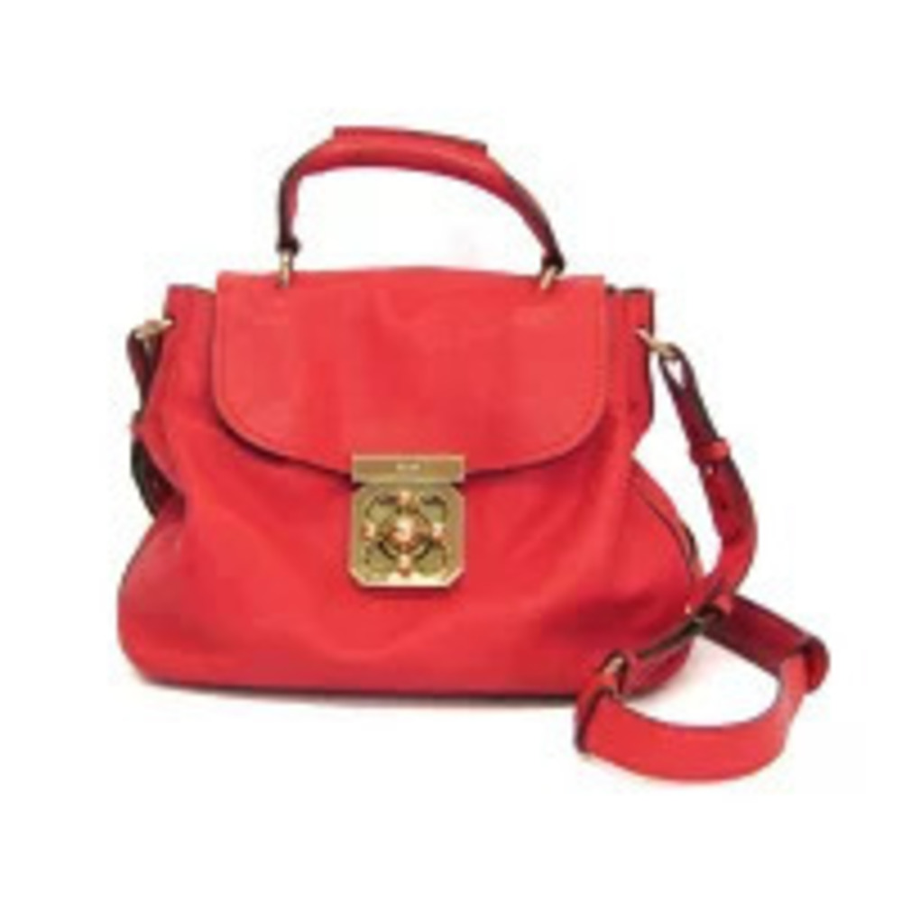 Chloe Elsie Leather Handbag Shoulder Bag Red
